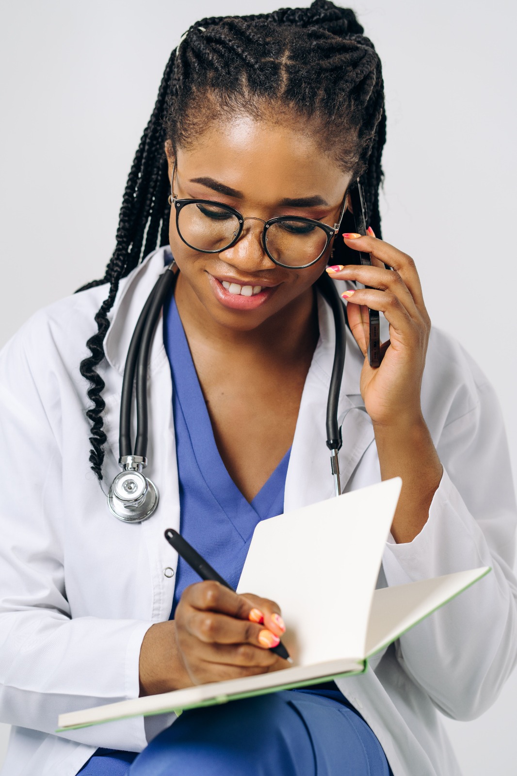 A Sameday doctor talking to a patient on the phone
